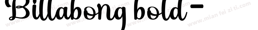 Billabong bold字体转换